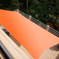 Rectangular waterproof sun canopy - terracotta